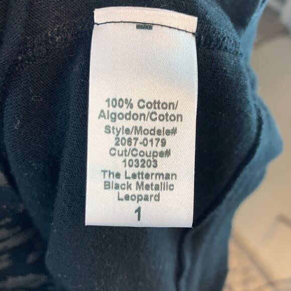 Current/Elliott Metallic Animal Print L/S Top - Picture 5 of 7